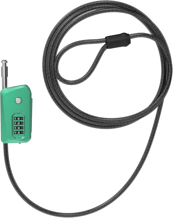6ft Python Cable Lock for Bike, Trail Camera, 4 Digit Combination Lock