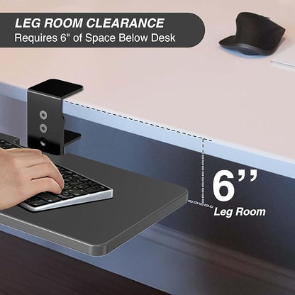Large Under Desk Rotatable Computer Keyboard and Mouse Tray, Extra Sturdy Desk