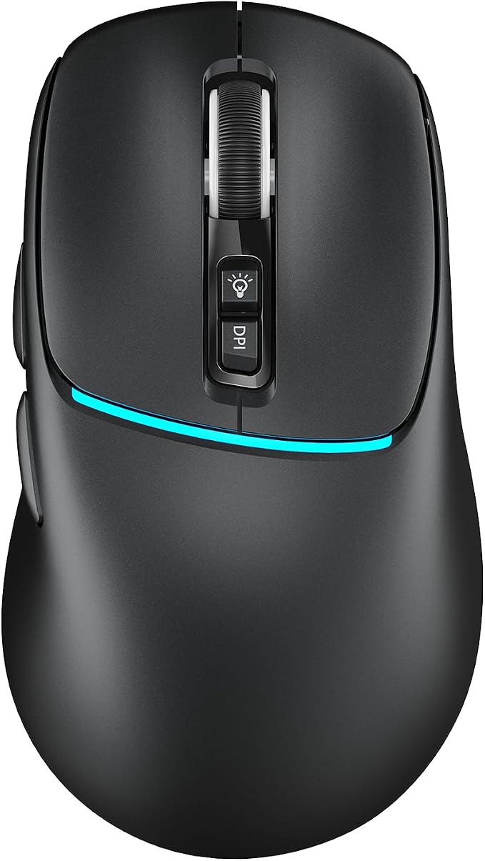 R108 Bluetooth Wireless Mouse – Dual Bluetooth ＆ 2.4GHz USB Receiver, 4 DPI