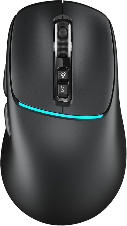 R108 Bluetooth Wireless Mouse – Dual Bluetooth ＆ 2.4GHz USB Receiver, 4 DPI