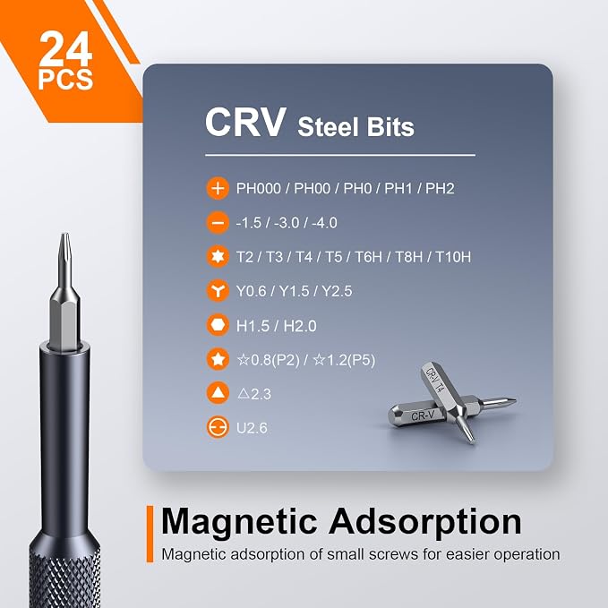 JOREST 25-IN-1 Precision Screwdriver Set, Mini Repair Tool Kit