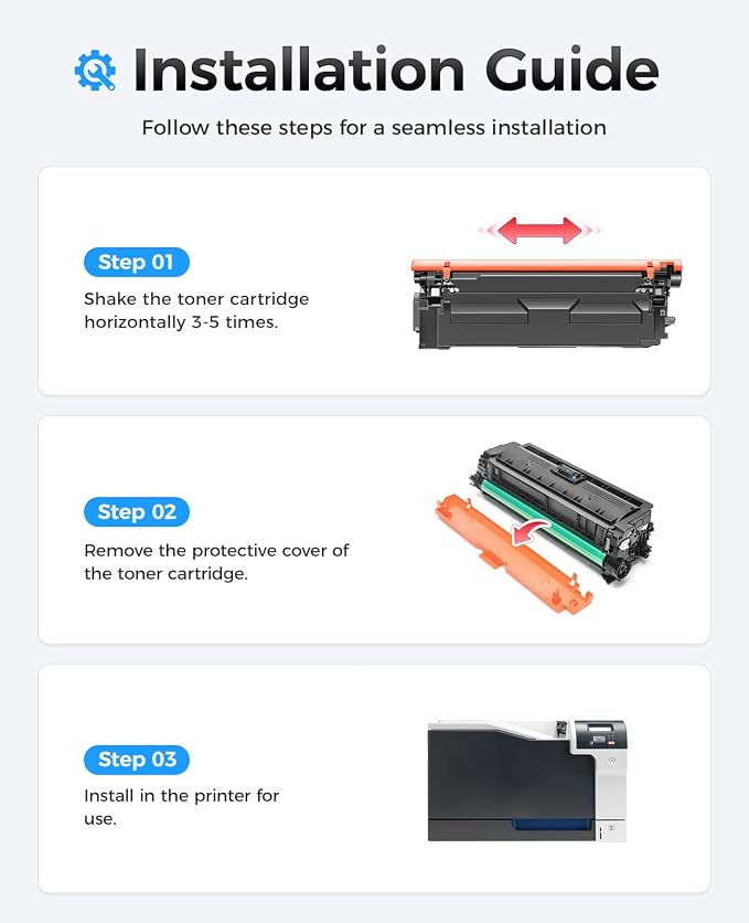 646X 646A Toner Cartridge Set 4-Pack High Yield Replacement
