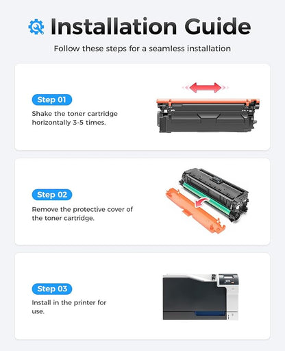 646X 646A Toner Cartridge Set 4-Pack High Yield Replacement