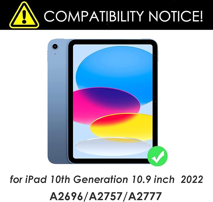 Keyboard Case for iPad 10th 10.9" 2022, iPad 11" A16 11th 2025-7 Color Backlight