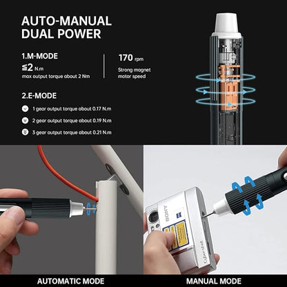 Mini Electric Screwdriver, JAKEMY Adjustable Torque Power Screwdriver Dual-mode