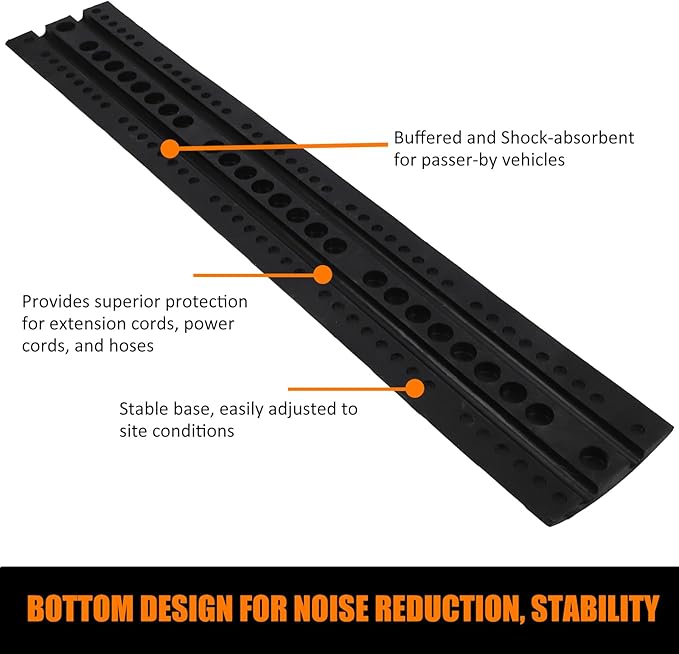 Heavy Duty Speed Bumps for Driveway, 2 Pack 6Ft Rubber Speed Bumps, 2 Channel