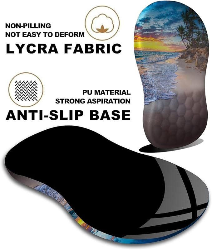 Mouse Pad Wrist Support, Ergonomic Mouse Pad