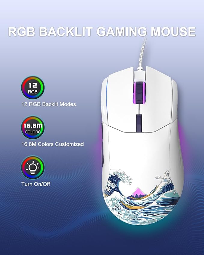 COSTOM Womier G705 USB Wired Gaming Mouse