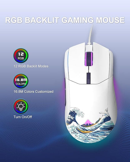 COSTOM Womier G705 USB Wired Gaming Mouse