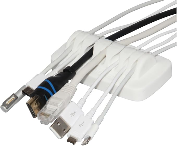 Heaviest Cable Organizer on The Market! Compact and Weighted Desktop Cord