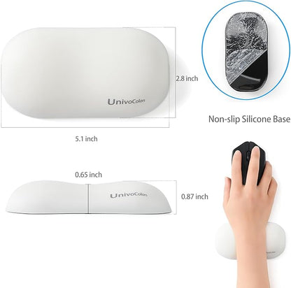 UnivoColors Design-Wave Set of Wrist Rest, Artificial Sheepskin+Memory