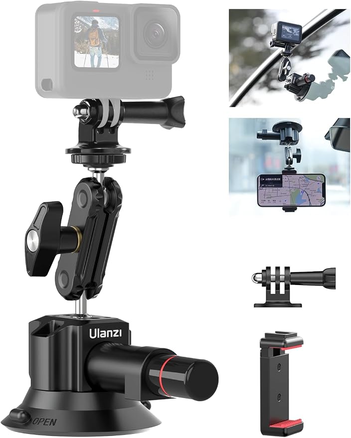 Suction Cup Mount for Action Cameras iPhone
