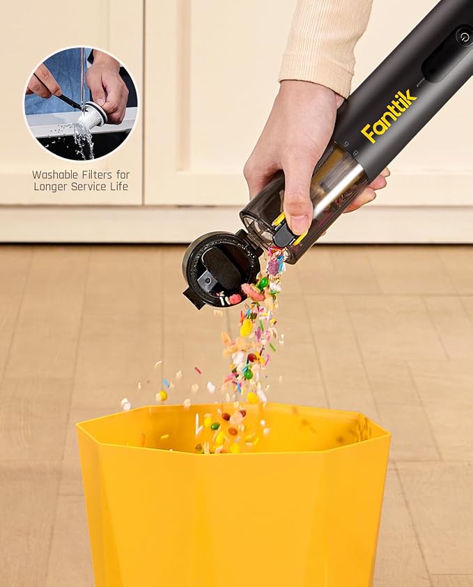 Fanttik Slim V10 APEX Cordless Car Vacuum, 4-in-1 Portable Mini Handheld Vac