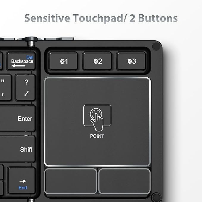 iClever Foldable Keyboard, BK08 Bluetooth Keyboard