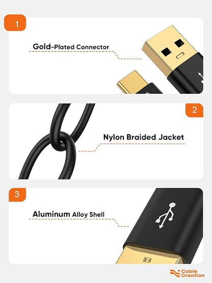 CableCreation USB C to USB A Cable 5FT, Type C to USB 3.1 USB 3.2 Gen2 10Gbps