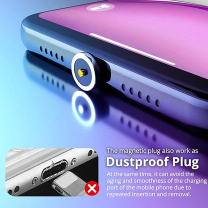 Ankndo Magnetic Connector Tip Heads USB C Adapter 360 Rotating Strong Phone