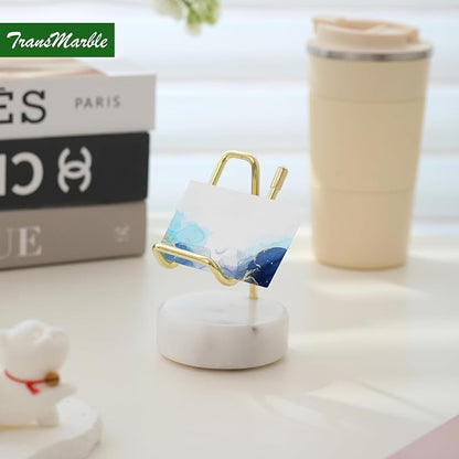 Marble Phone Stand with Metal Holder, Charging Available While Using, Swipe Up