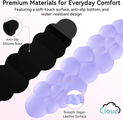 Cloud Wrist Rest for Computer Keyboard, 4-in-1 Memory Foam Leather Cloud