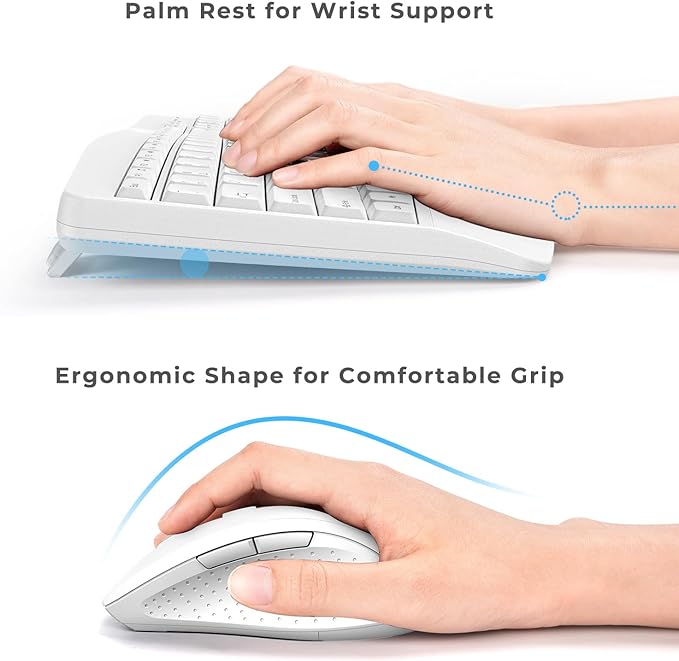 Ergonomic Keyboard and Mouse Combo