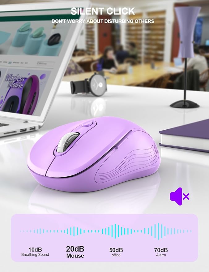 Trueque Wireless Mouse for Laptop, 2.4GHz Ergonomic Computer Mouse