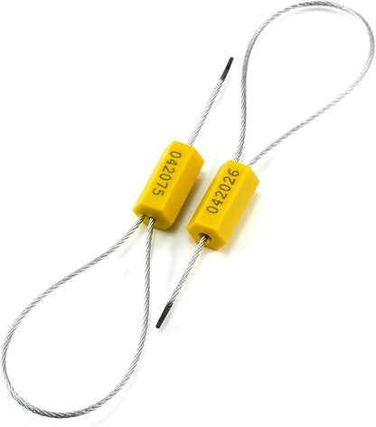 1000PCS Yellow Steel Cable Seal Metal Security Shipping Seal Numbered Truck