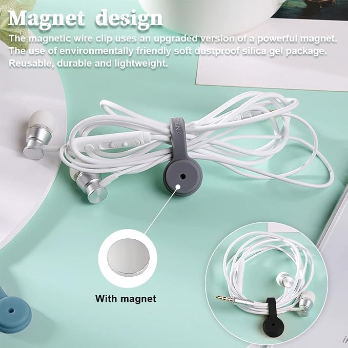 Viaky 6 Packs Magnet Wire Winder Straps