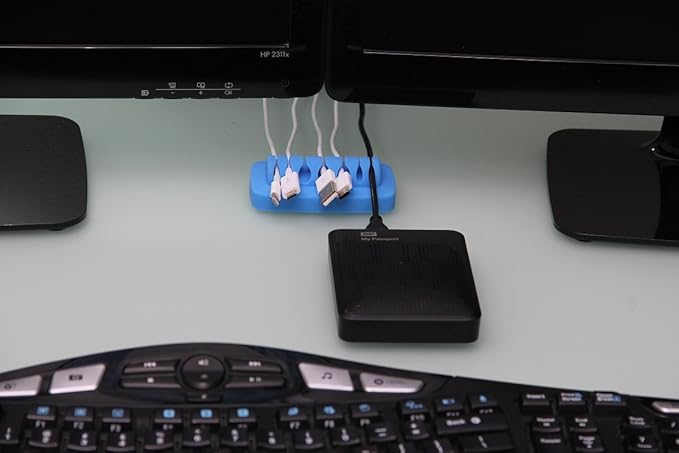 Heaviest Cable Organizer on The Market! Compact and Weighted Desktop Cord