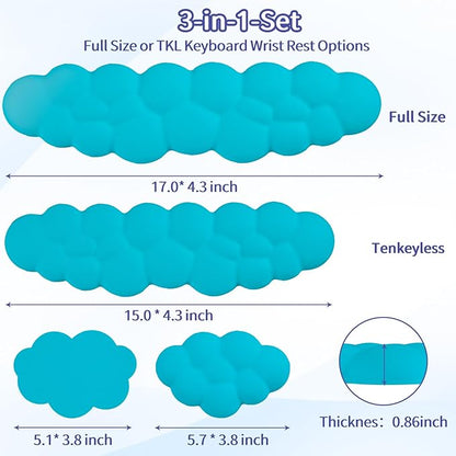 Cloud Wrist Rest Keyboard, Cloud Keyboard Wrist Pad Set