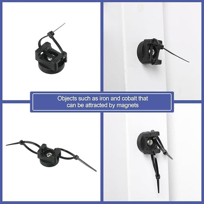 Yookeer 250 Pieces Magnetic Zip Tie Mount Multipurpose Cable Holder Magnets