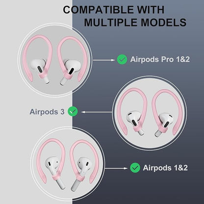 2 Pairs AirPods Ear Hooks for AirPods Pro 2, AirPods Pro, AirPods 4, 2 & 1