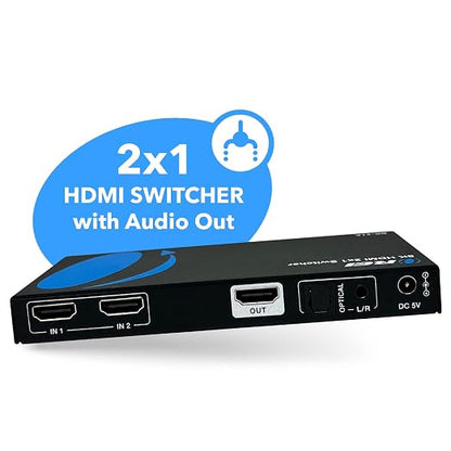 OREI 8K HDMI 2.1 Switch 4K@120hz Switcher 2 in 1 Out,