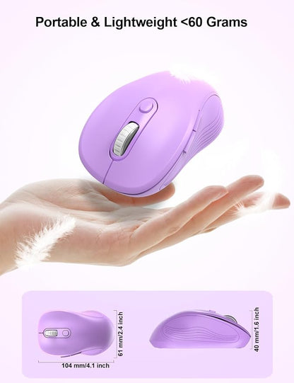 Trueque Wireless Mouse for Laptop, 2.4GHz Ergonomic Computer Mouse
