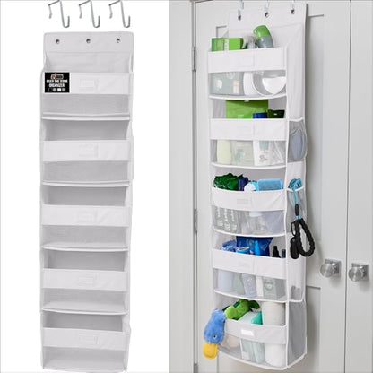 GORILLA GRIP Over The Door Organizer Storage, 5 Deep Hanging Shelves, Holds