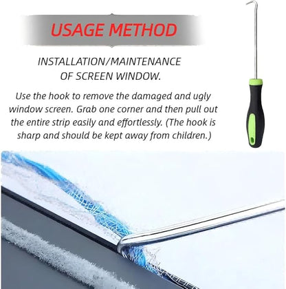 Screen Repair Tool Kit – Includes 2 Types of Screen Roller Tools, 32ft Screen