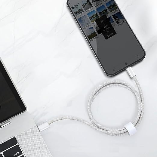 Short iPhone 17/16/16e/15 USB C to USB C Woven Cable