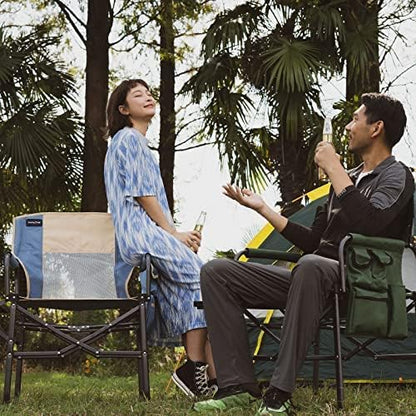SUNNYFEEL Camping Directors Chair, Heavy Duty,Oversized Portable Folding Chair with Side Table, Pocket for Beach, Fishing,Trip,Picnic,Lawn,Concert Outdoor Foldable Camp Chairs