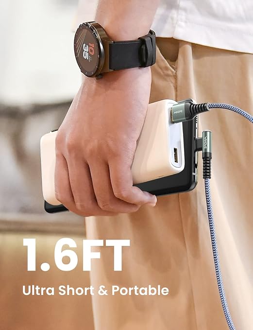AINOPE USB Type C Cable 3.1A Type C Charger Fast Charging Right Angle, Durable