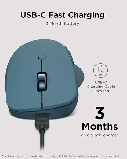 Lenovo Yoga Pro Mouse, USB-C Rechargable, Dual Mode Bluetooth, 6 Button