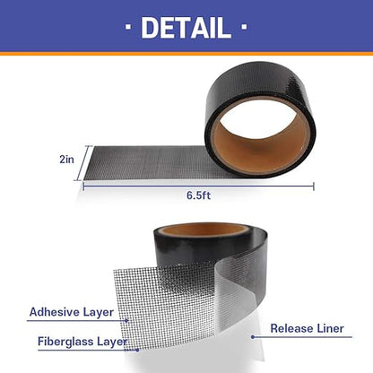 HA SHI Screen Repair Kit for Windows or Doors 3-Layer Strong Adhesive Tape