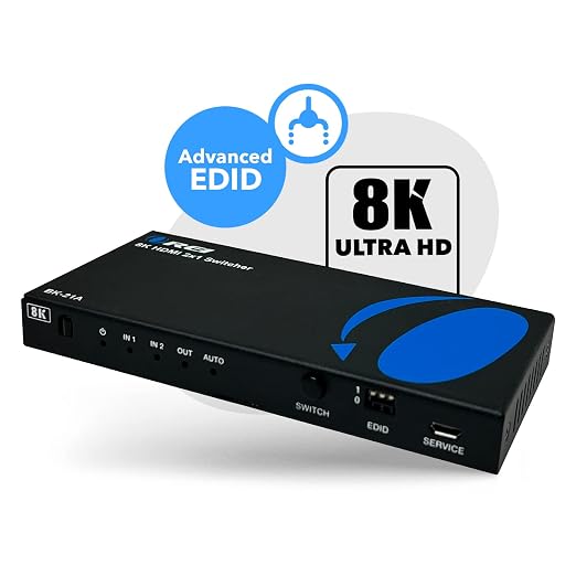 OREI 8K HDMI 2.1 Switch 4K@120hz Switcher 2 in 1 Out,