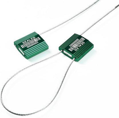 100 Green Steel Cable Seals