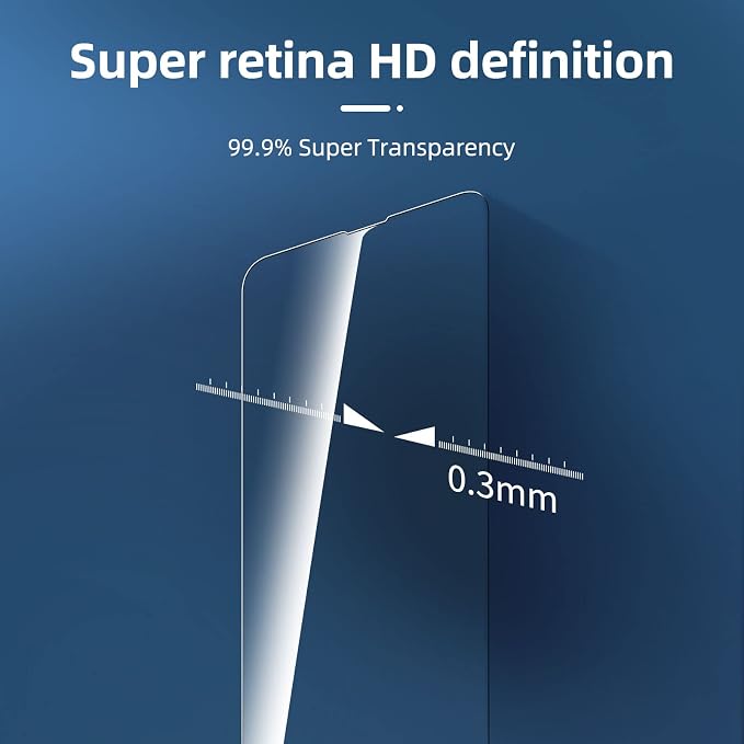 NEW'C 3 Pack Designed for iPhone 14 Pro Max Screen Protector, Enhanced Tempered