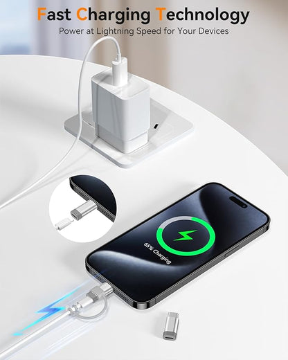 Temdan 4 Pack Lightning to USB C Adapter