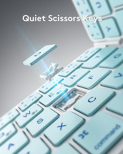 Samsers Bluetooth Foldable Keyboard, Wireless Portable Folding Keyboard