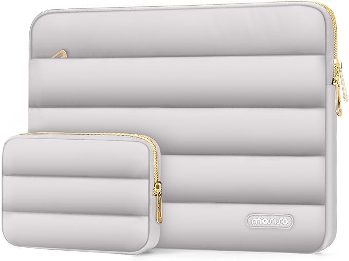 MOSISO 15-15.6 inch Laptop Case, 16 inch Puffy Laptop Sleeve Compatible