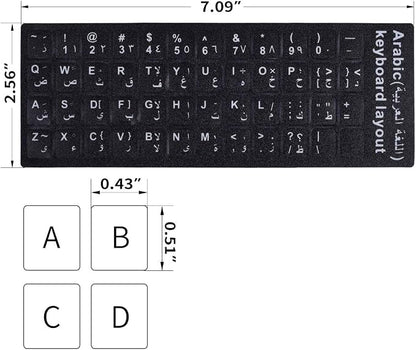 2PCS Arabic-English Keyboard Stickers