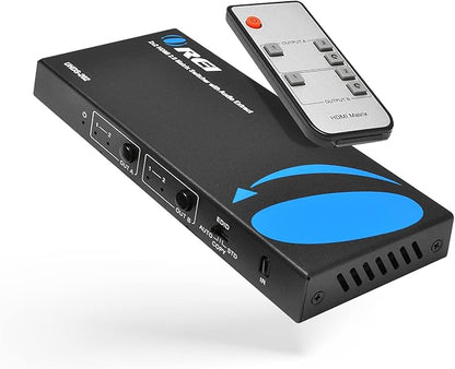 OREI 4K HDMI Matrix Switch 2 X 2, Switcher 18G UltraHD Supports Upto 4K @ 60Hz