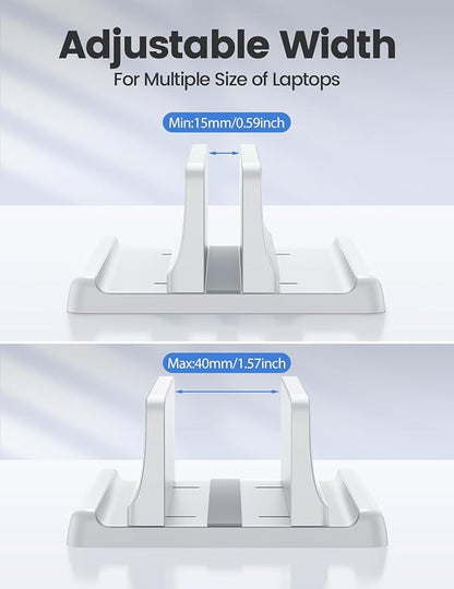 Vaydeer Vertical Laptop Stand Holder Plastic Adjustable Desktop Notebook Dock
