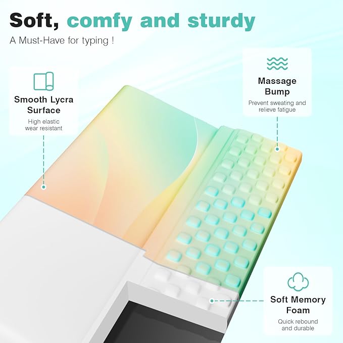 Ospelelf Ergonomic Keyboard Wrist Rest Pad Comfortable Keyboard Stand Riser