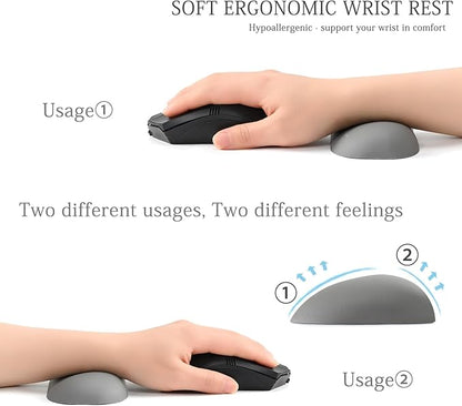 UnivoColors Design-Wave Wrist Rest, Artificial Sheepskin+Memory